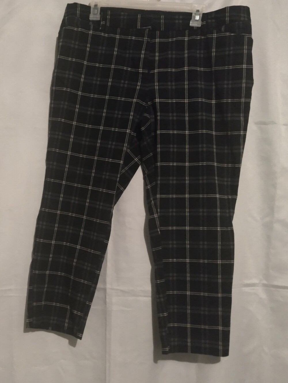 Worthington Black Plaid Women's Slim Ankle Pants
